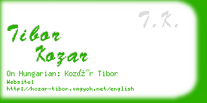 tibor kozar business card